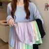 Plus Size Korean Summer Ice Silk Blouse - Long-Sleeve Sunscreen Loose Fit T-Shirt
