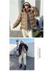 2023 Women's Autumn/Winter Korean-Style Hooded Down Cotton Coat - Small Size, Loose-Fit, Thick, Cotton-Padded Jacket