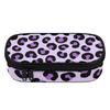 Pencil Pouch 300D Polyester Roomy Interior Secure Zipper Closure with Mesh Pocket Removable Divider and Pen Slots for Students
