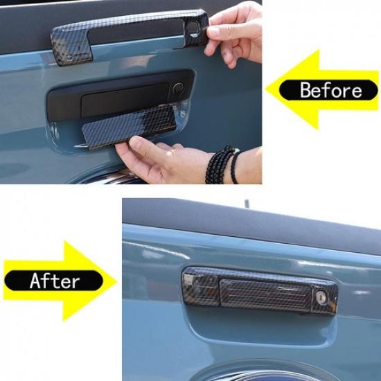 Tailgate Grab Handle Trim ABS Carbon Accessories Cover For Ford Maverick -23