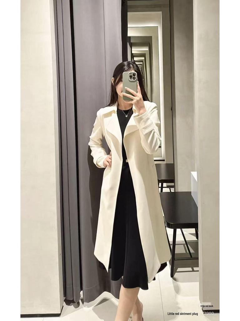 Autumn 2025 Women's Triacetate Blend Trench Coat