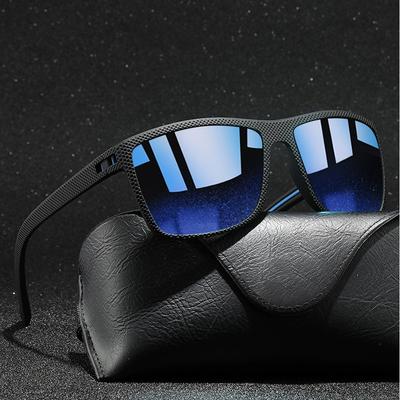 Fashion Vintage Check Pattern Sunglasses For Men Women Fishing Driving Fashion Square Brand Design Sun Glasses UV400 Eyewear