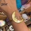 Bracelet 1/2Pcs Star Moon Arm Cuff Opening Adjustable Sleek