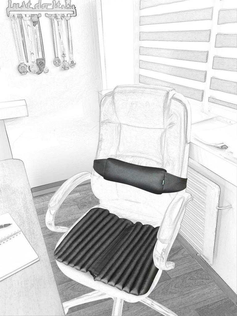 Pokrowce na krzesła wykonawcze Ekkoseat, wypełniacz z łuski gryki