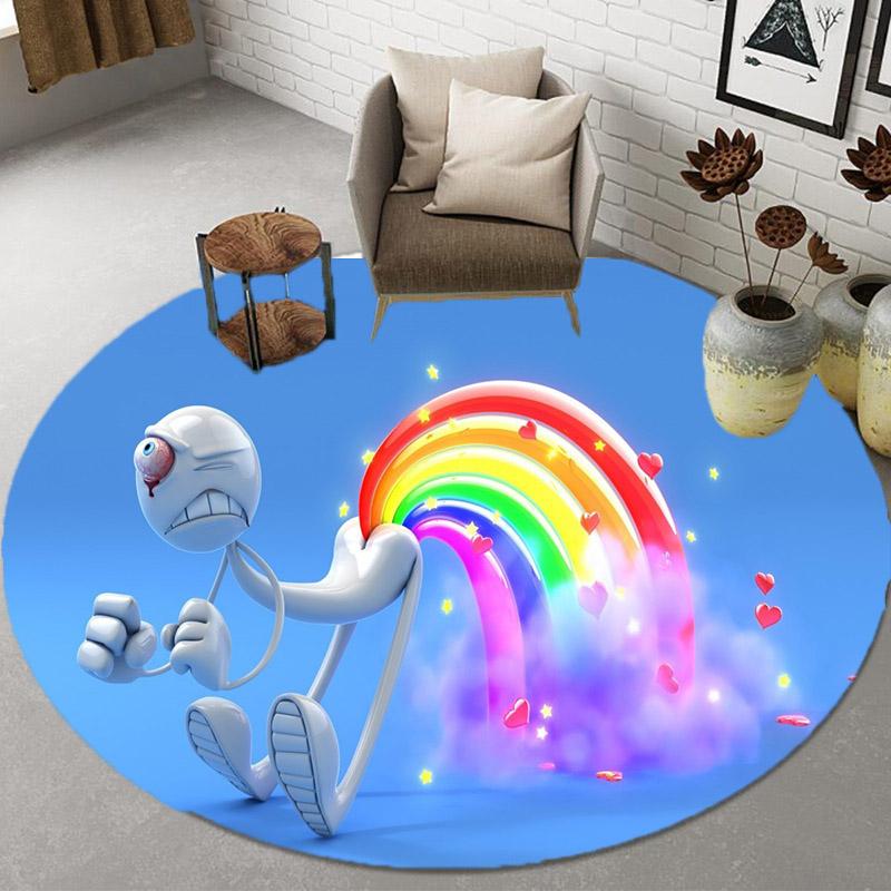2023 new living room round carpet round chair mat door mat children bedroom living room home decoration round floor mat