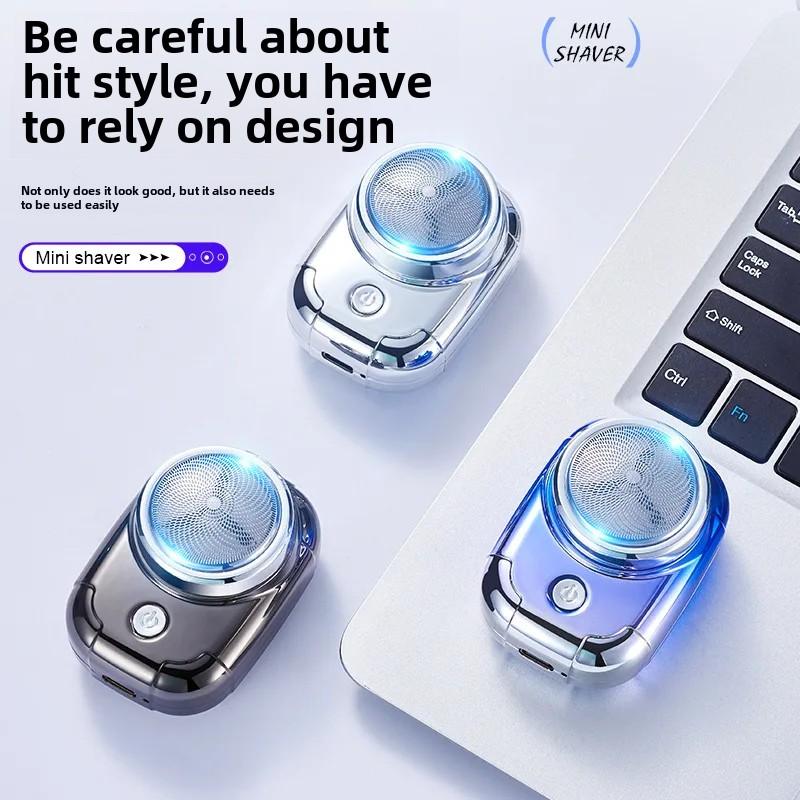 Mini Portable Travel Shaving Razor USB Rechargeable Beard Trimmer Compact Off-Road Gear Men's Grooming Tool
