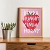 Poster Divertente con Citazioni sulla Frutta Un Po' Affamato Mangiami Povero Te Citazioni Sexy Pitture su Tela e Stampe per Soggiorno Decorazione Casa