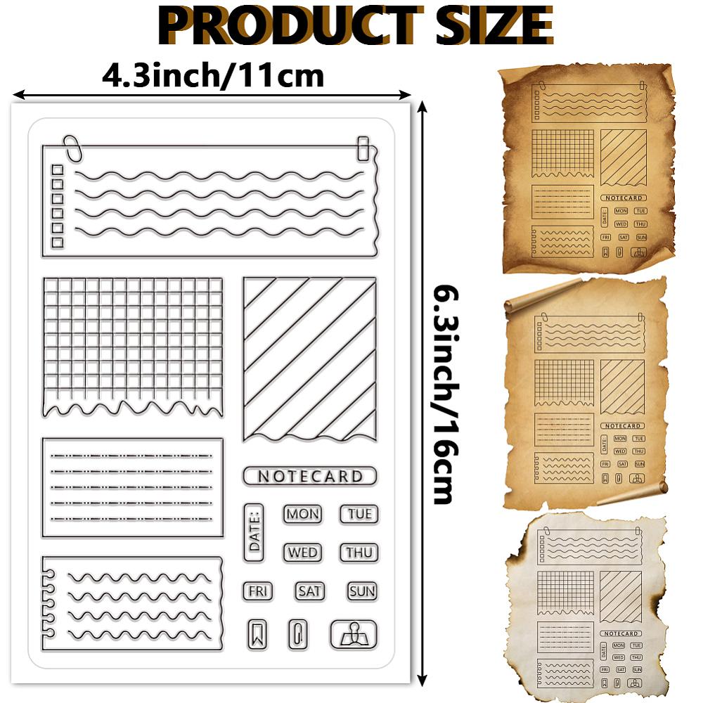Plastic Clear Stamps for DIY Scrapbooking Photo Album Decorative Cards Making Mixed Shapes 160x110mm