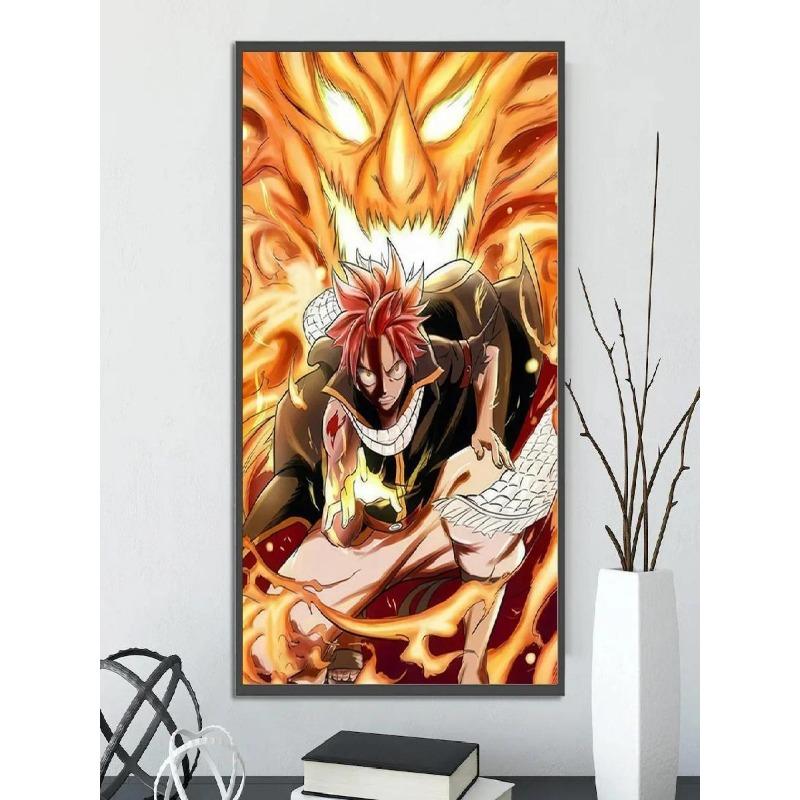 Vibrant Japanese Anime Natsu  Zeref SelfAdhesive Wall Poster  Cartoon Art for Kids Rooms  Home Decor Gift  Fairy Tail Inspired W