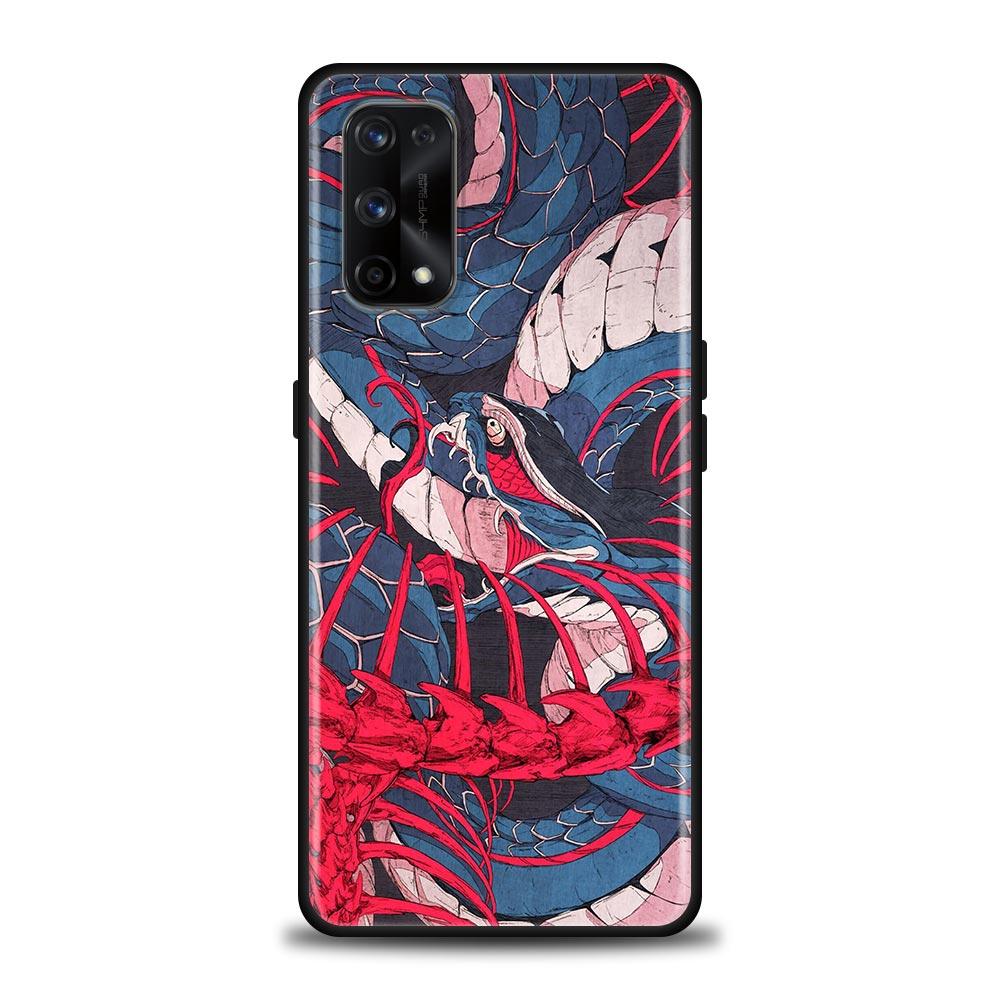 Japanese Style Art Samurai Phone Case For Oppo Realme 8i 8 9 7 6 5 Pro 9i 7i 5i 6i XT 5G Cases Soft Cover Realme 8Pro 8i