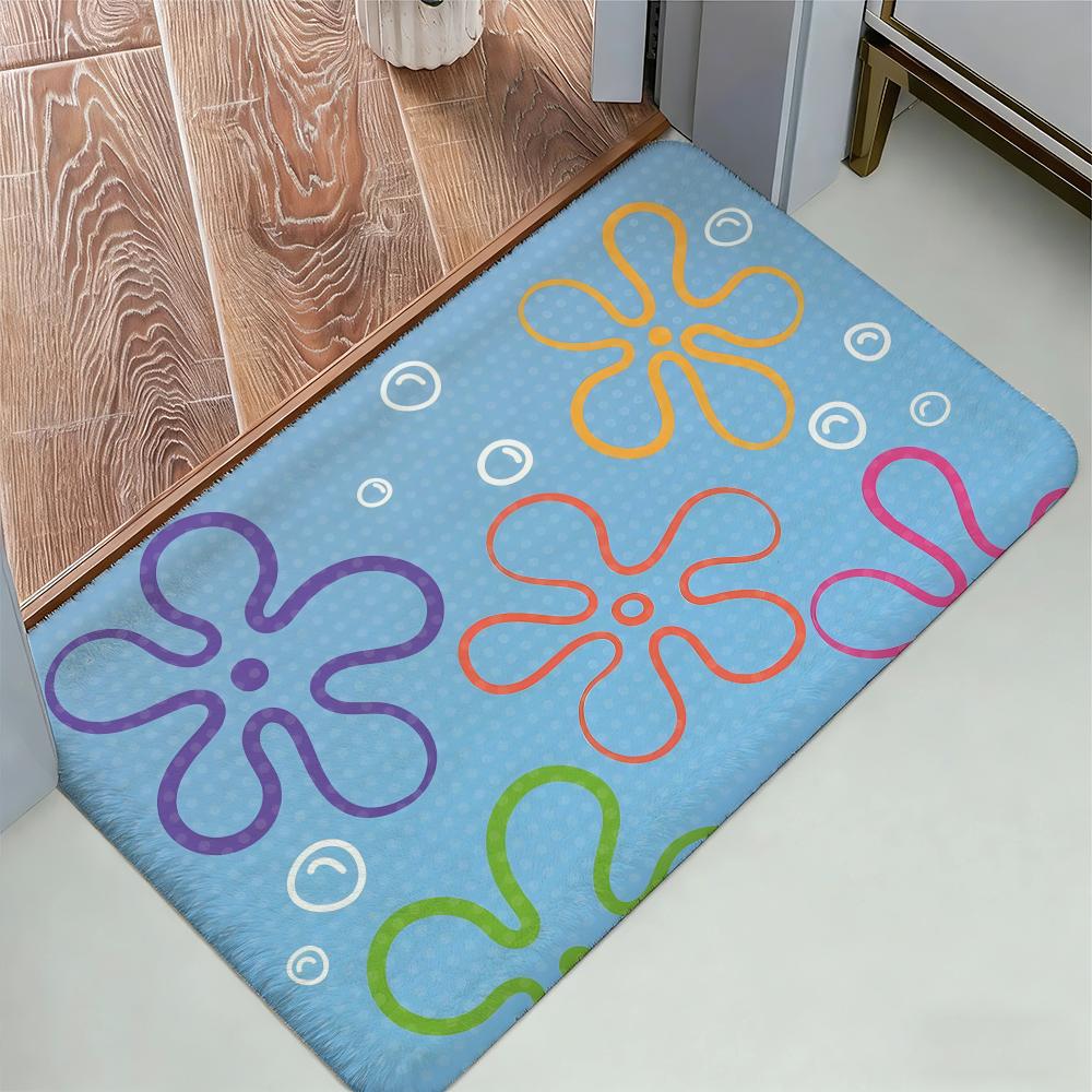 Coin Decorative Floor Mat Cozy Flannel Soft Thick Non-Slip Mat for Living Room Bedroom Kitchen Decor Rugs