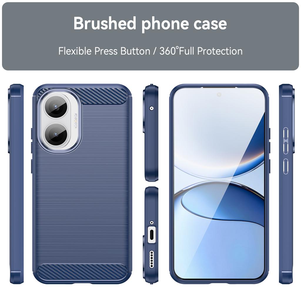 For Xiaomi Poco F7 5G/Redmi Turbo 4 Pro 5G Case Protective Phone Cover Carbon Fiber Texture Brushed