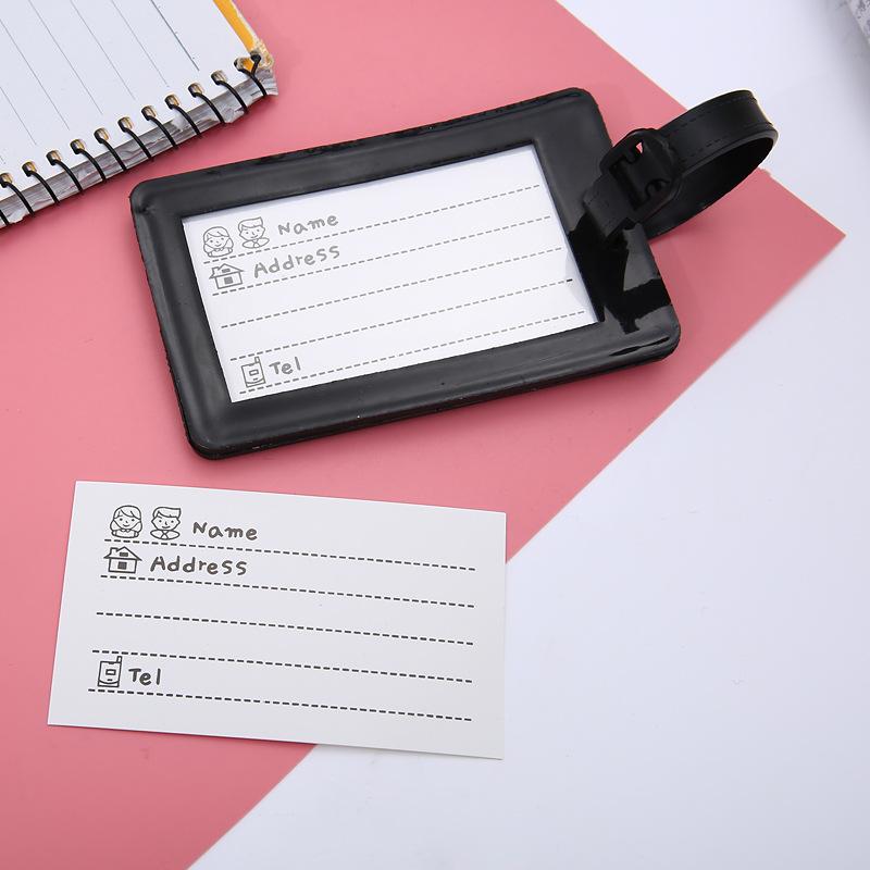 2026 new creative three-dimensional letter double-sided soft rubber pvc luggage tag, wear-resistant and anti-lost boarding pass
