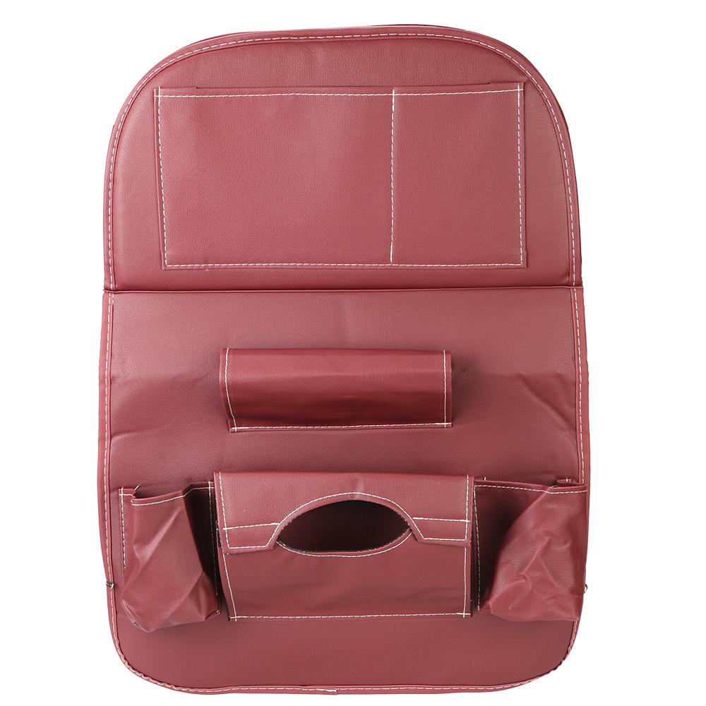 

Органайзер для спинки сиденья автомобиля, поднос для стола, органайзер для хранения в автомобиле, автомобильные аксессуары, сумка-подушка из искусственной кожи, дорожная сумка для хранения вино красного