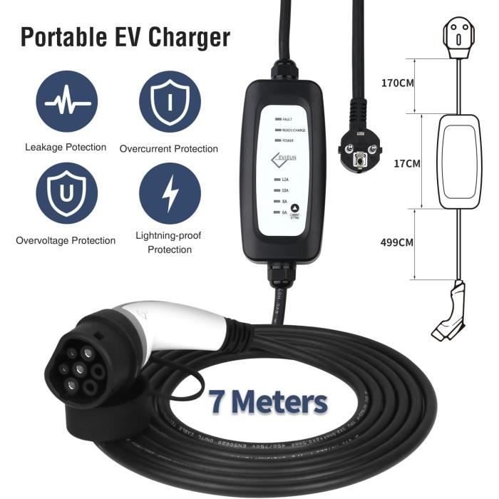 EVIEUN EV Nabíječka Typ 2 Přenosná EV Nabíječka