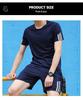 Men's Plus Size Summer Sports Suit: Crew Neck Quick-Dry T-Shirt & Shorts for Running Fitness