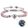 Personalisierte Foto-Armbänder Foto-Projektions-Armband Perlenarmbänder mit Bild darin 100 Sprachen Gedenkgeschenk