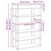 Shoe Rack Vintage Wood Look 60 x 30 x 98 cm Particleboard
