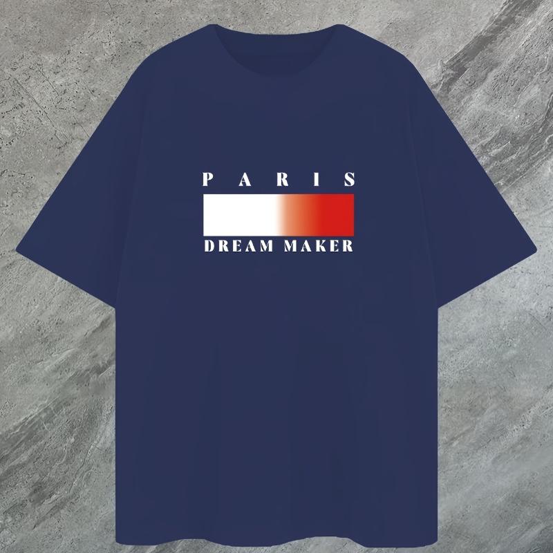 

Paris Dream Maker T-Shirt,Soft Breathable & Fade-Resistant, Classic Fit for Daily Casual Wear XXL белый