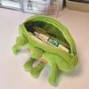 Fun and Funny Big Mouthed Frog Plush Pencil Case Ugly and Cute Large Capacity Stationery Bag