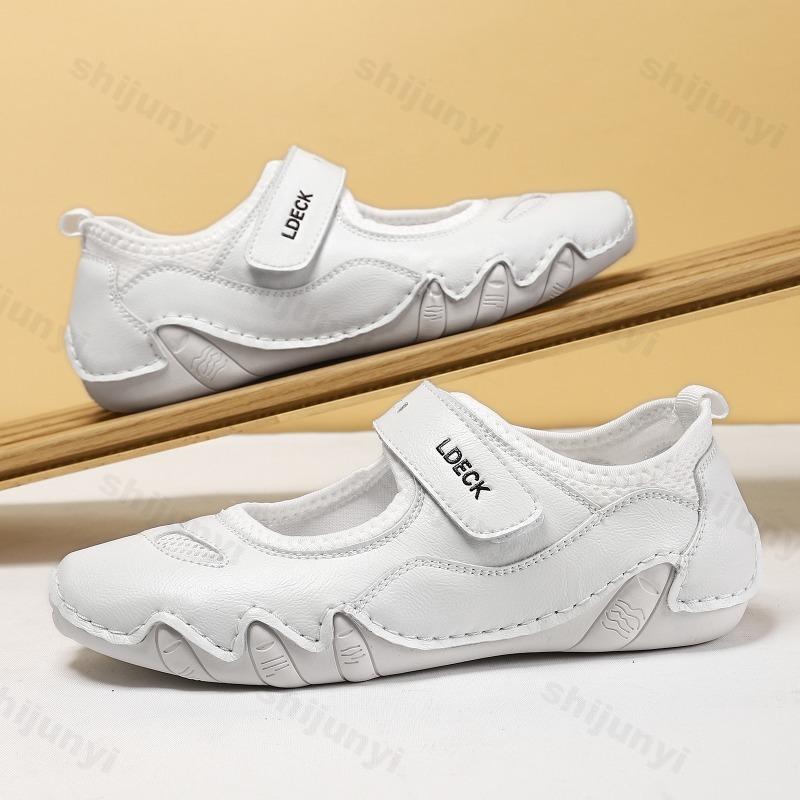 Damen Leder Freizeitschuhe 2026 Herbst Bequem Outdoor Mary Jane Hohe Qualität Damen Sneaker Bequeme Flache Schuhe Freizeitschuhe