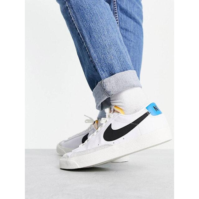 

Бело-черные низкие кроссовки Nike Blazer