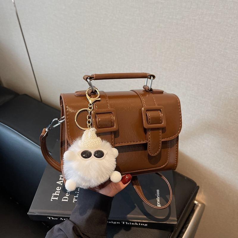 Bag women's fashion retro shoulder messenger bag new fashion contrasting color commuter portable small square bag