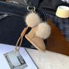 Mink Fur Bag Pendants Mini Slippers Boots Gloves Cute Kawaii Sweet Bag Accessories Multifunctional High-quality Keychain
