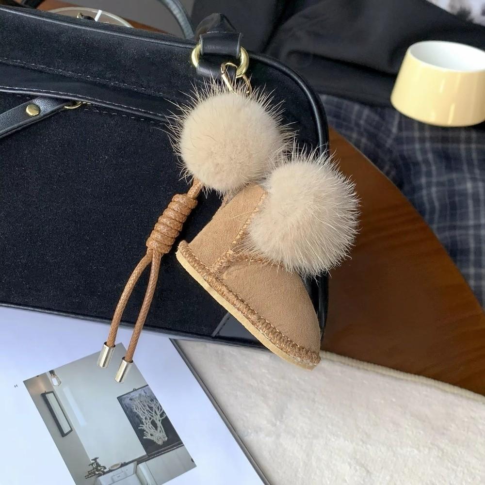 Mink Fur Bag Pendants Mini Slippers Boots Gloves Cute Kawaii Sweet Bag Accessories Multifunctional High-quality Keychain