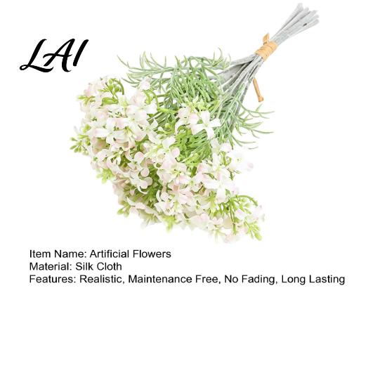 Maintenance Free Indoor Plant Decor Artificial Orange Jasmine Flowers Realistic Murraya Paniculata Flower Bouquets Silk Lilac Stems for Vase