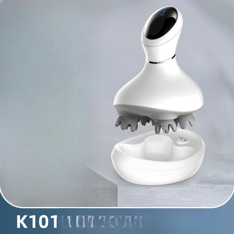 Home Electric Head Massager Rechargeable Waterproof Vibration Kneading Smart Mini Multi-functional Scalp Massager