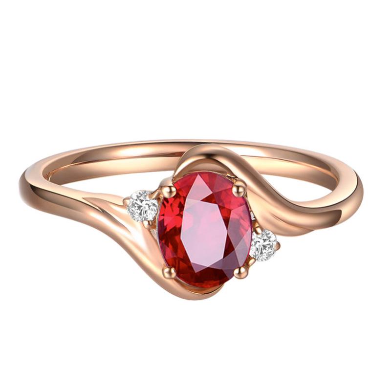 Natural Ruby Gemstone Ring in 18K Gold - 1.05CT