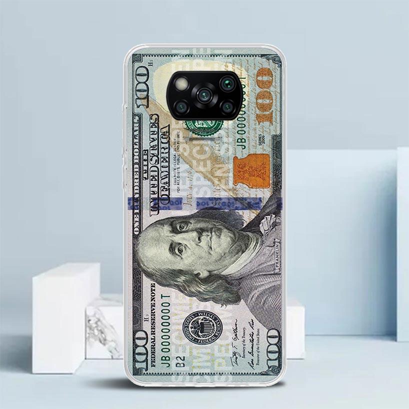 Banknote Dollar Cash Money Phone Case For Xiaomi Poco F7 Ultra X5 X6 X7 Pro M7 Redmi 15C 15 13C 13 12C 12 10C 10 10A 9 9C 9A 9T
