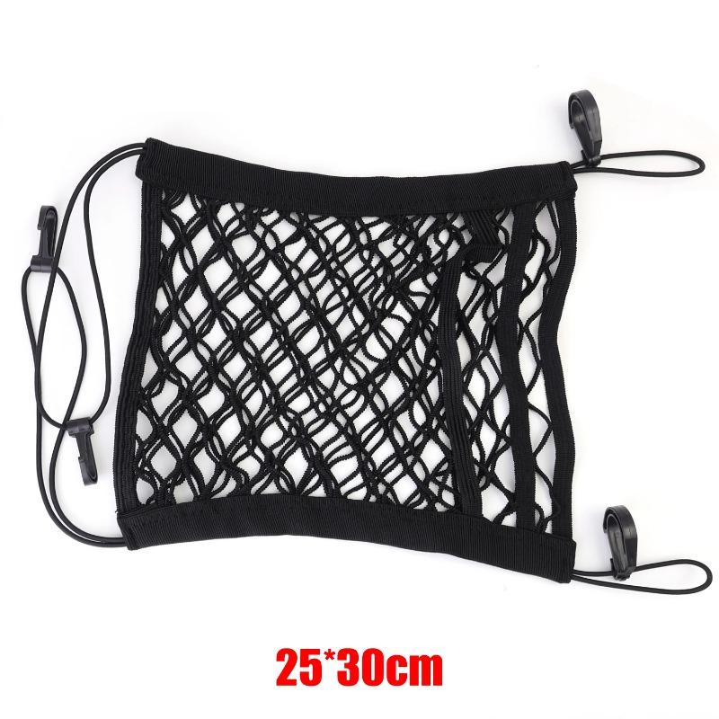 

High Elastic Double 3 Layer Hooks Cargo Net Luggage Motorbike Helmet Storage Nets Rear Trunk Bag Storage Net Auto Accessories