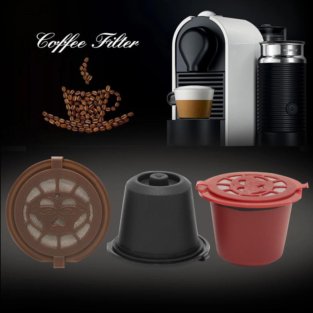 Refillable Reusable Nespresso Coffee Capsule Reutilisable Nespresso Pods with a Spoon a Brush Plastic Coffee Spoon for Cafe Bar