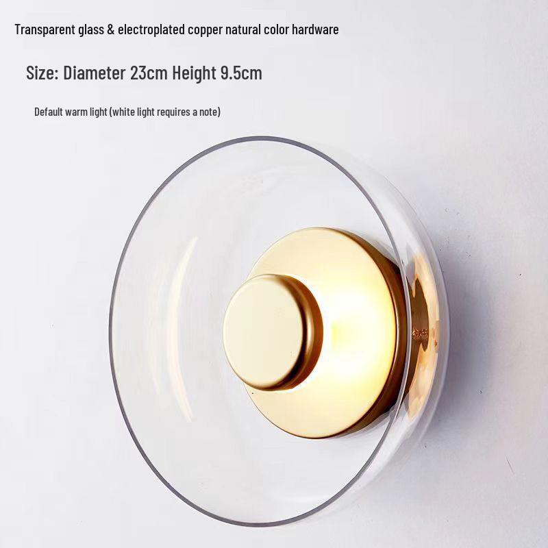 Nordic Minimalist Wall Lamp - Modern Glass Design for Living Room, Bedroom, or Aisle Decor.