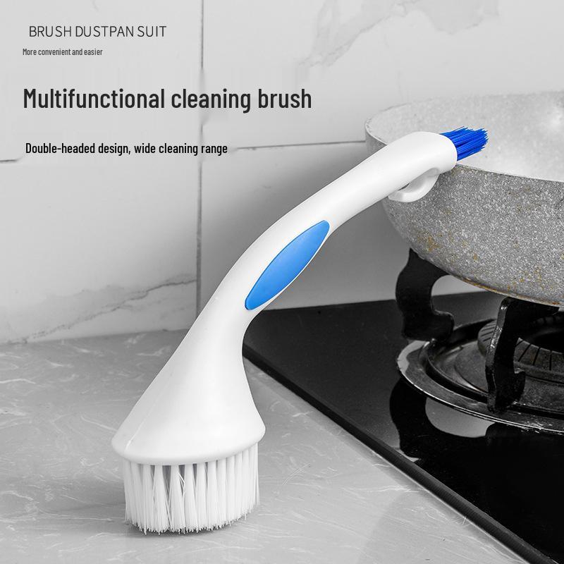 Double-Headed Tile & Basin Cleaning Brush with Hard Bristles