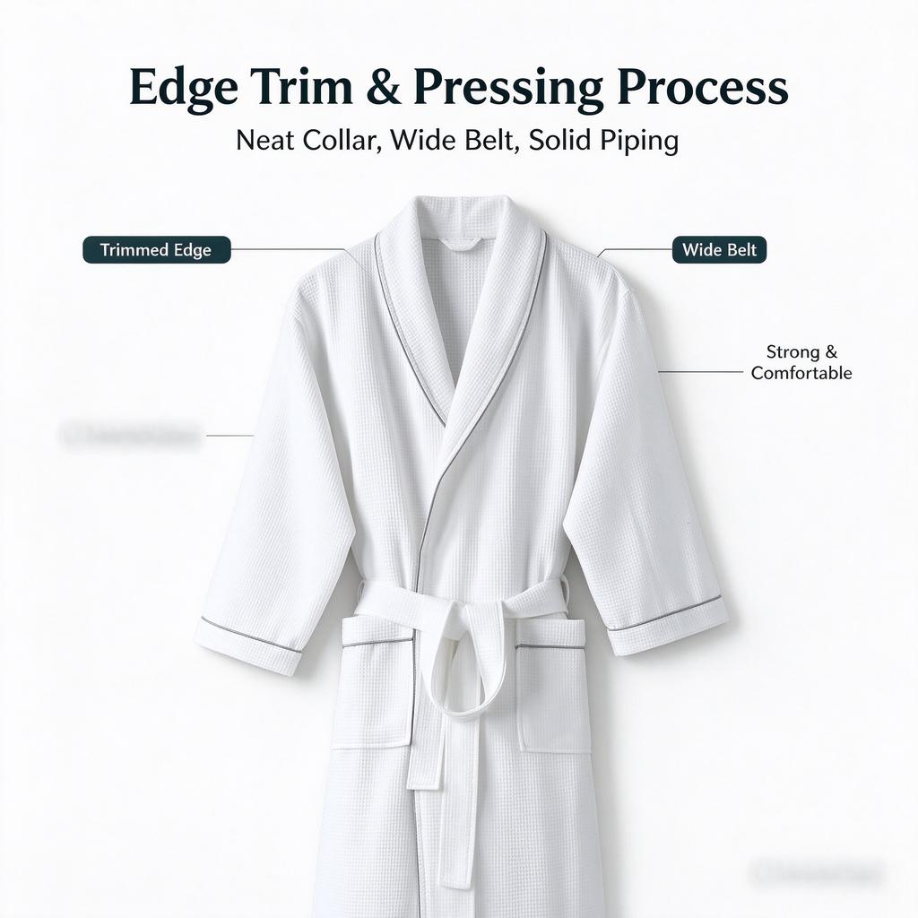 100% Cotton Waffle Bath Robe, Thin Water Absorbent Bathrobe for Men Women, Hotel B&B Beauty Salon Night Gown