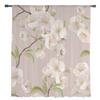 Spring Brown Background Peach Blossom Tulle Curtains Living Room Home Decor Window Curtain Kitchen Voile Sheer Made Of Polyester Sitting