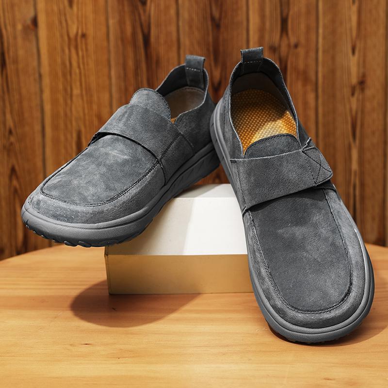 Fashion New Arrival Men's All Match Lace Up Suede Leather Causal Shoes Male Fashion Flats Moccasins Sports Walking Sneakers