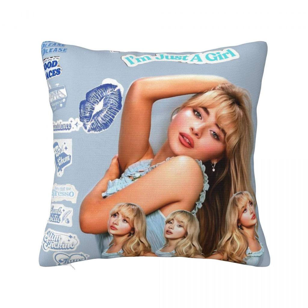 Sabrina Carpenter American Singer Pillow Cover Fashion Pillow Case Soft Cushion Cover Pillowcases For Sofa Home Decoration