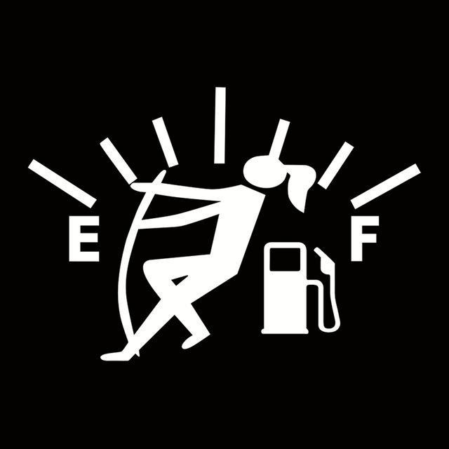 Funny Car Stickers Men Pull Fuel Tank Pointer Reflective Car Stickers Window Warning Sign Decal Car Styling Car Accessories