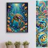5D DIY Partial Special Shaped Drill Diamond Painting Kit Marine Animals Decor