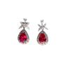 Simulation Red Diamond Jewelry Celebrity Necklace Women's Red Corundum Micro Diamond Earrings Earrings Jewelry