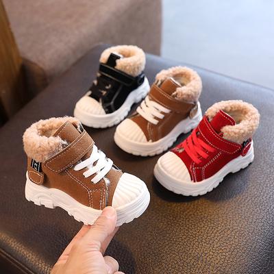 2024 Autumn Winter New Botas Children Shoe Velvet Thick Cotton Shoes Fashion Ankle Boots for Women Warm Cotton Kids Casual Shoes