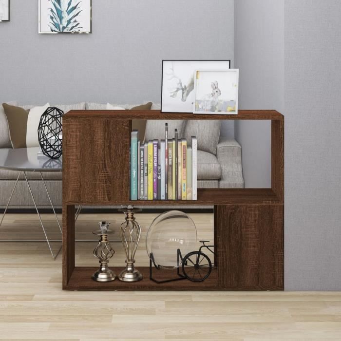 VidaXL Bibliothèque-Séparateur de pièce Chêne marron 80x24x63 cm 826646