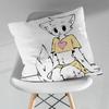 Cute Fu Rui BBoykissers Pillowcase for Sofa Room Office Decor Printing  Merchandise AllMatch Cushion Cover