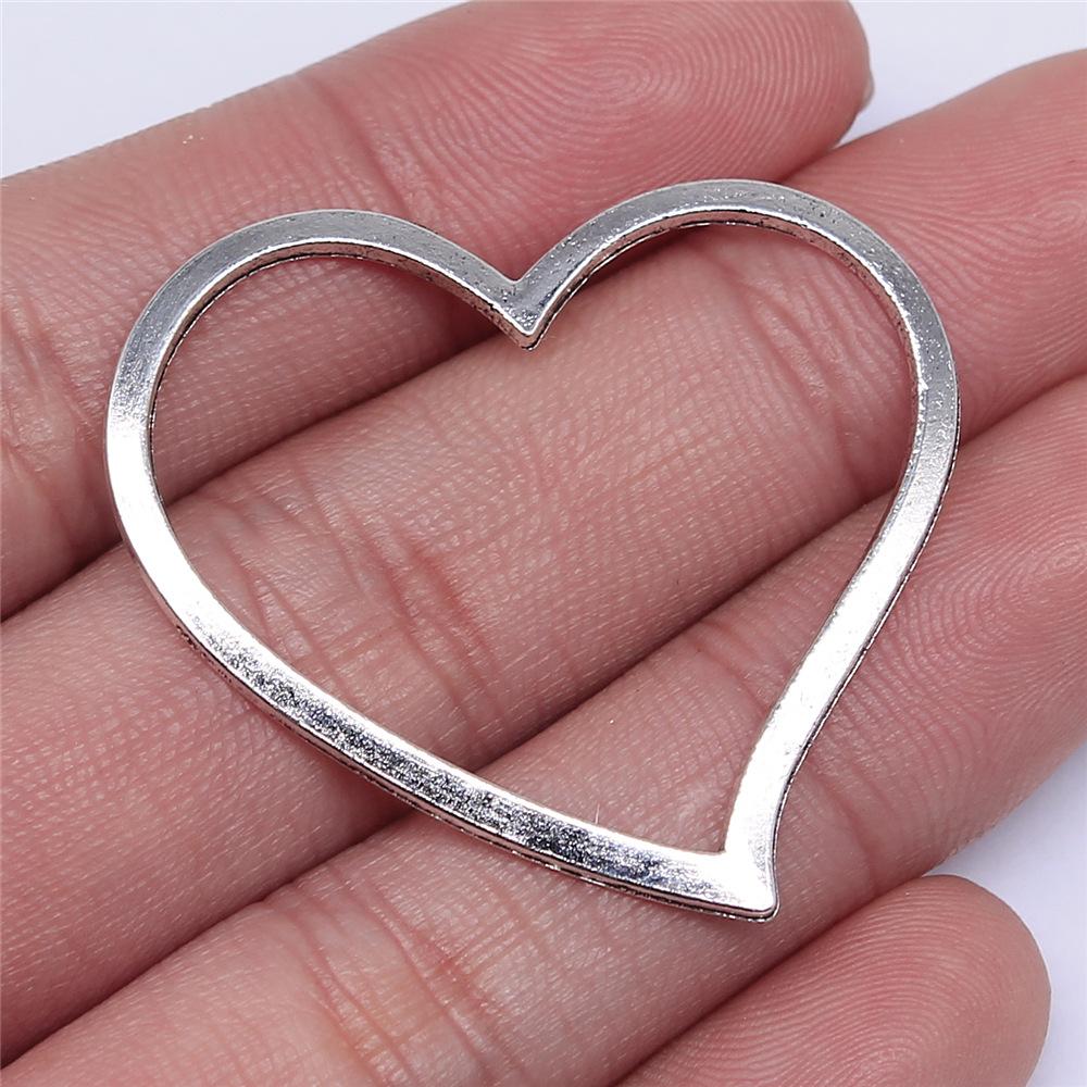 10pcs Hollow Hearts Connector For Jewelry Making Hollow Hearts Charms DIY Handmade Tibetan Finding Jewelry