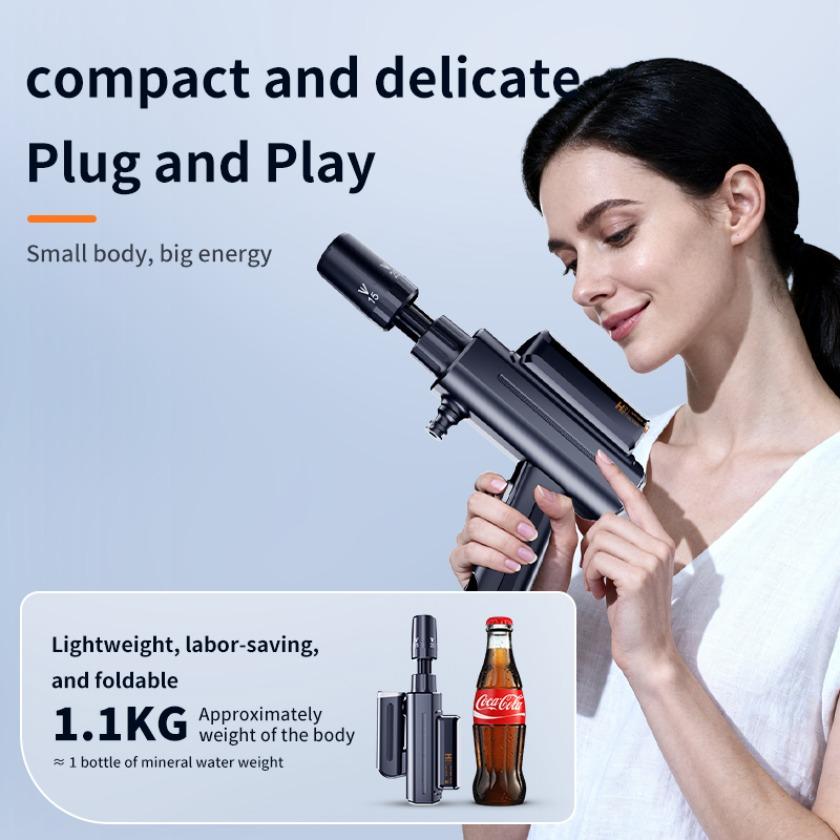 Portable Cordless Pressure Washer High Pressure Car Washer Gun Rechargeable Lithium Battery Mini Foldable 5-in-1 Nozzle