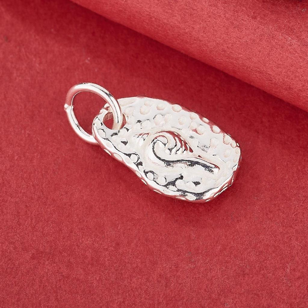 S925 Sterling Silver Meteorite Cowrie Pendant with Braided Rope Crystal Bracelet.